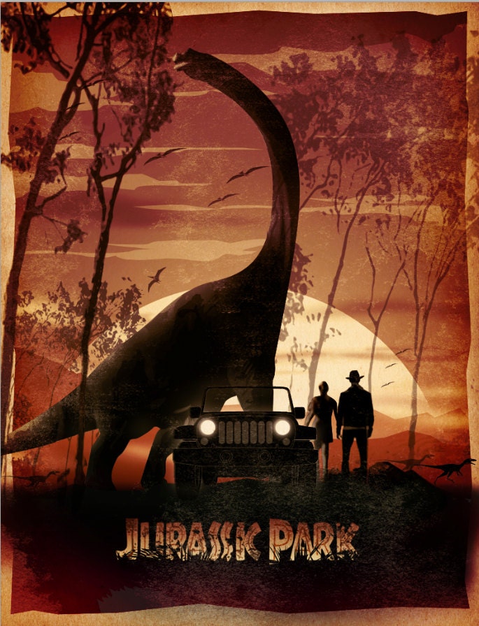 Jurassic Park print The Lost World Jurassic Park by PosterInvasion