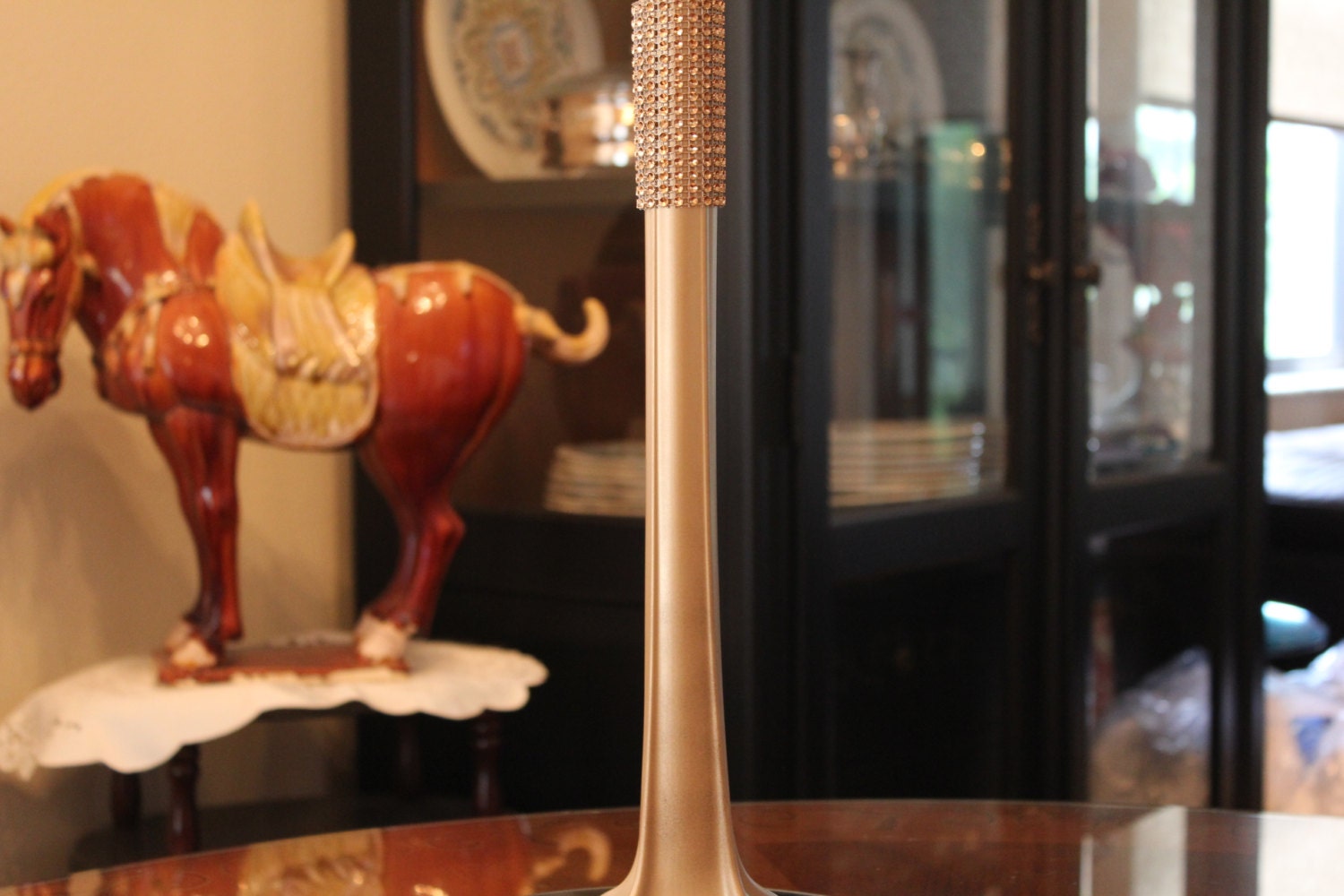 16 Gold Eiffel Tower Vase with Gold Bling by ChantillysBoutique