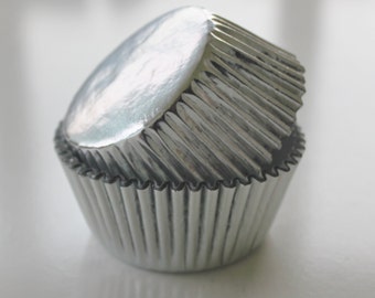 SILVER Cupcake Liners