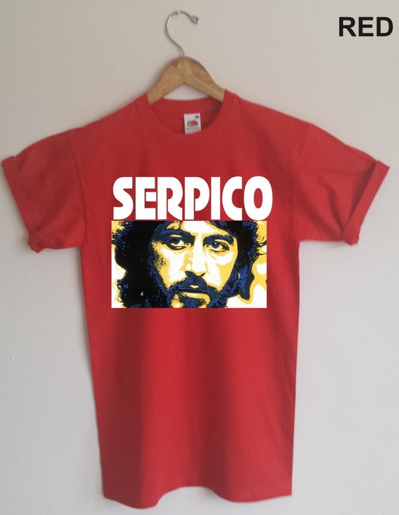 Serpico TShirt Al Pacino Classic Film ECO FRIENDLY PRINT