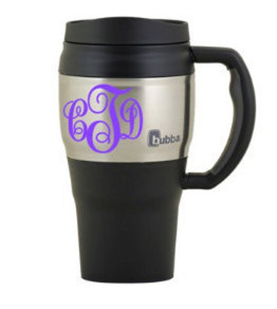 Personalized monogrammed Bubba 20 oz travel coffee mug