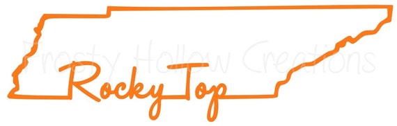 Tennessee Rocky top state outline cutting file SVG instant