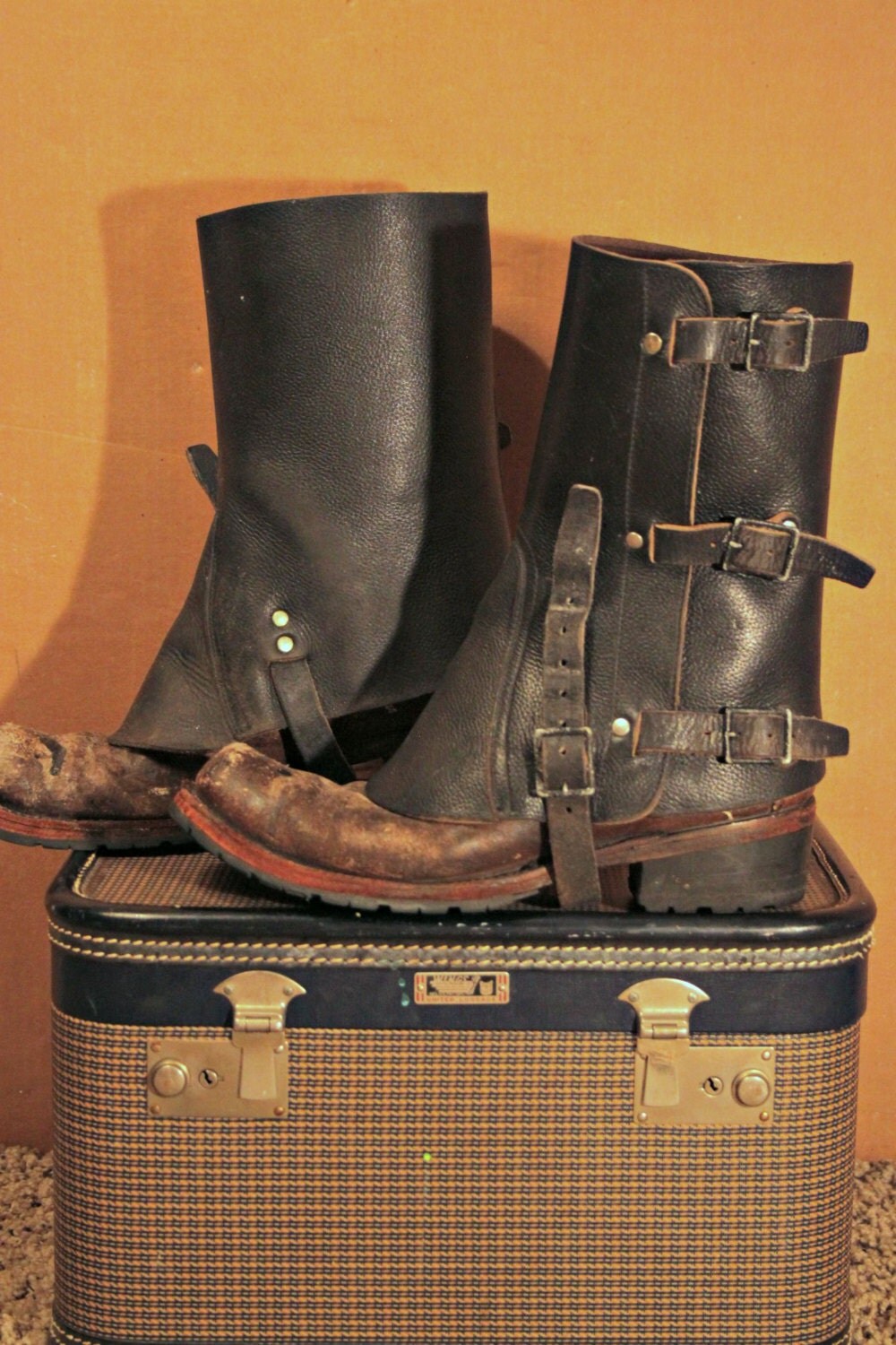 Vintage 1950's80's Swiss Military Gaiters / Spats