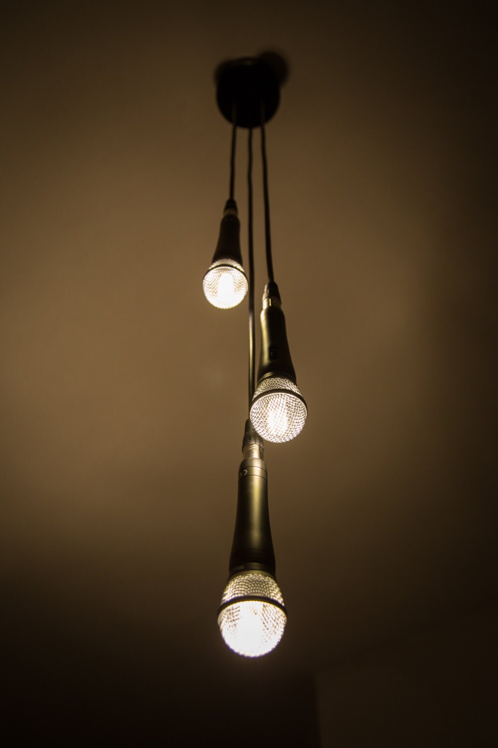 Triple Microphone Pendant Lamp