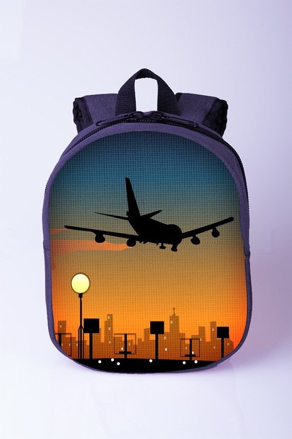 backpack with strap for toddlers for backpack Airplane backpack backpack print Blue print boys Plane