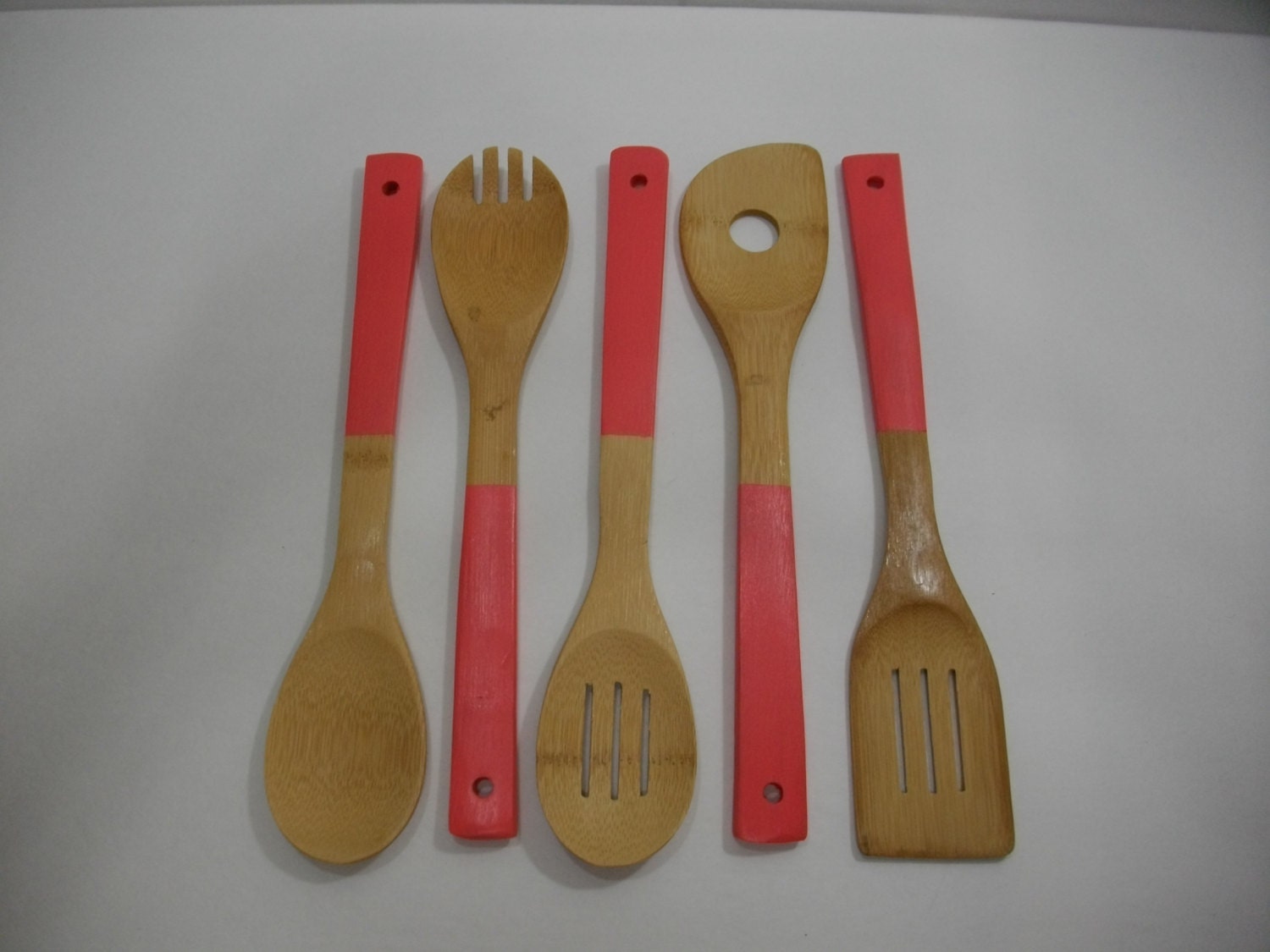 Bamboo Kitchen Set Bamboo Utensils Handpainted 5 Piece Set   Il Fullxfull.820028790 Xcvl 