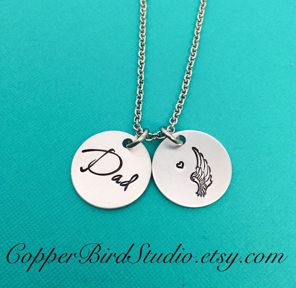 Dad Memorial Necklace In Memory of Dad Memorial Jewelry
