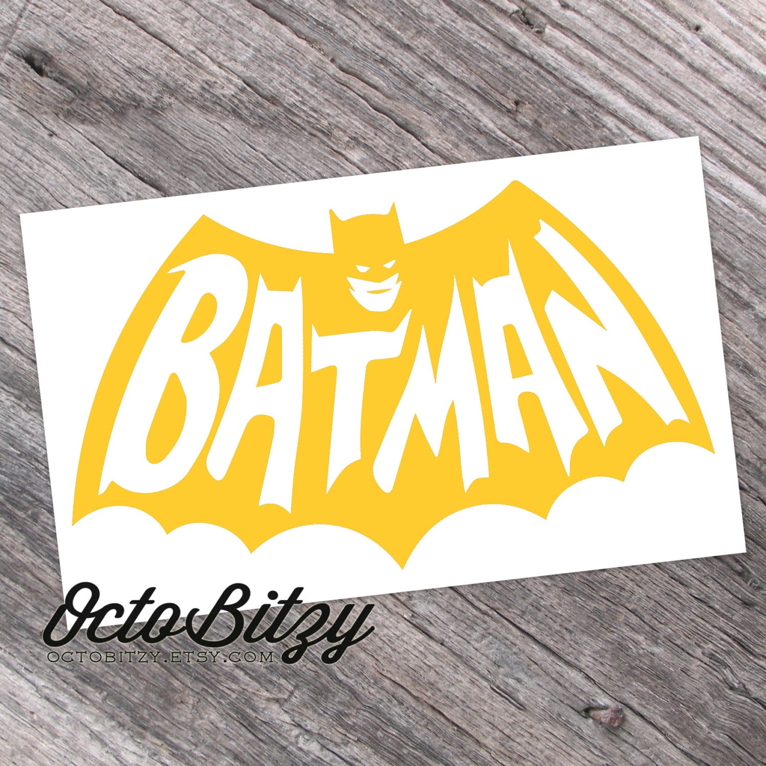 Vintage Old School Batman Vinyl Sticker