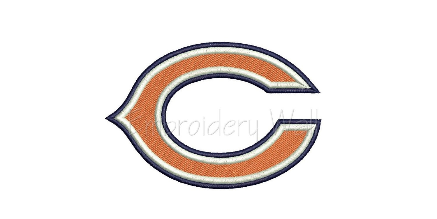 Embroidery design Chicago Bears logo INSTANT by EmbroideryWall