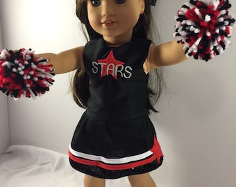 18 Inch Doll Clothes, Clothes For Dolls, Doll Cheer Outfit, Custom Doll Clothes, Custom Cheer Outfit, Clothes For 18" Dolls