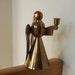 Vintage Brass and Copper Angel Candleholder
