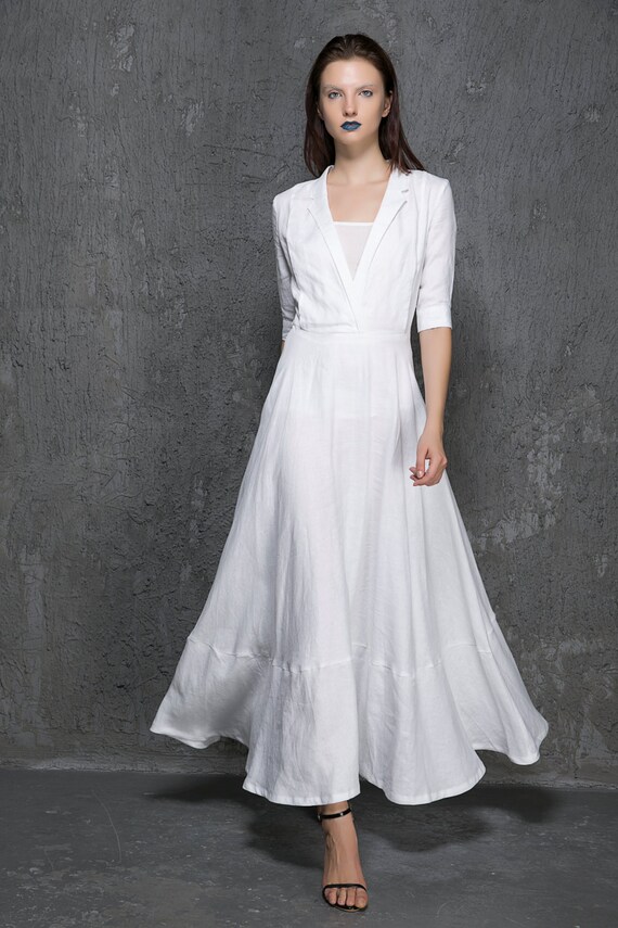 ladies white gown