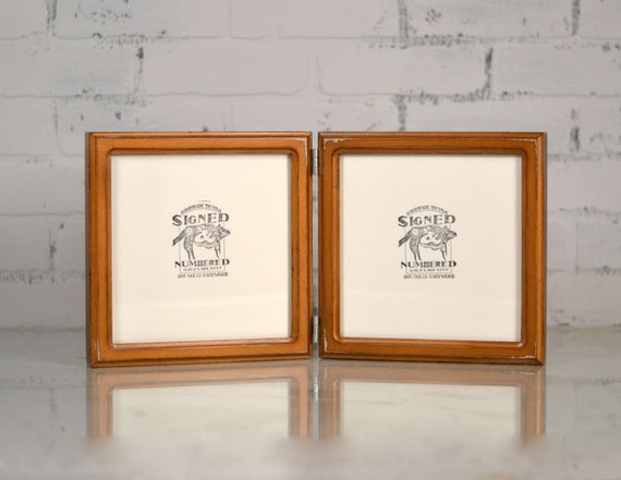 Items similar to Two Handmade Hinged 8x8" Square Picture ...