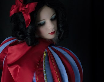 SNOW WHITE Costume- Women's Custom Snow White Costume, Snow White Cosplay, Adult Halloween costume teen in Red, Blue & Yellow