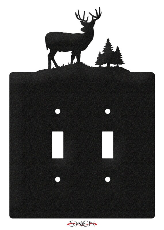 Deer Buck Wildlife Light Switch Double Plate Cover