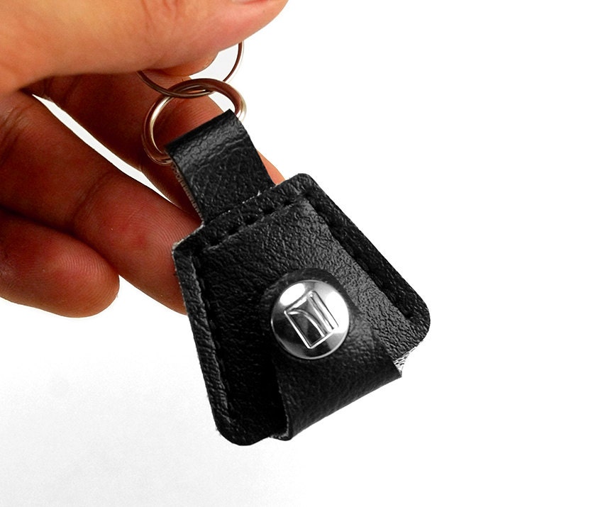 None More Black Guitar Pick Holder Keychain Made of Recycled