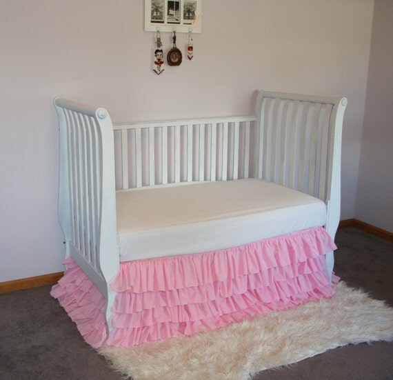 Baby Pink CUSTOM Nursery Crib Bedding Pink by ShadesUpandCo