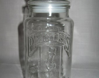 Glass Canister Decanter Mr Peanut Planters 75th Anniversary 1906-1981