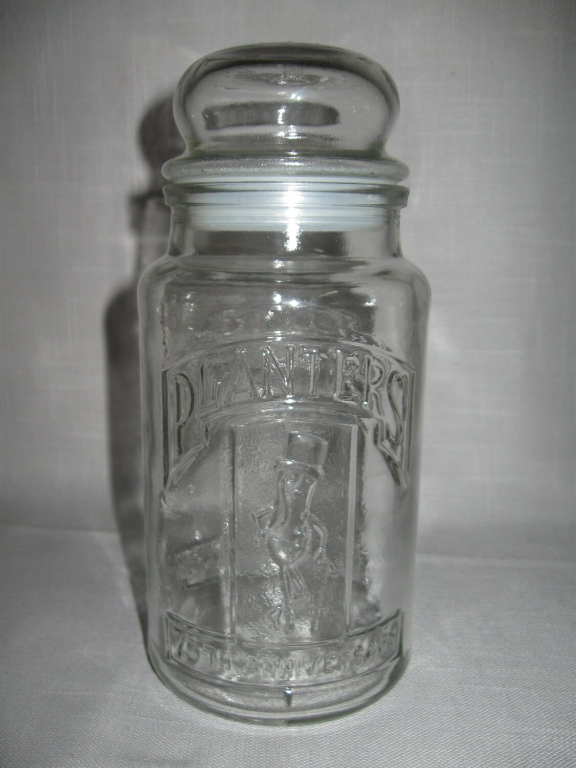 Glass Canister Decanter Mr Peanut Planters 75th Anniversary1125 x 1500