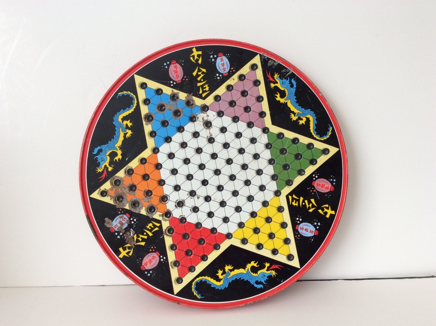 checkers chinese checkers game tin