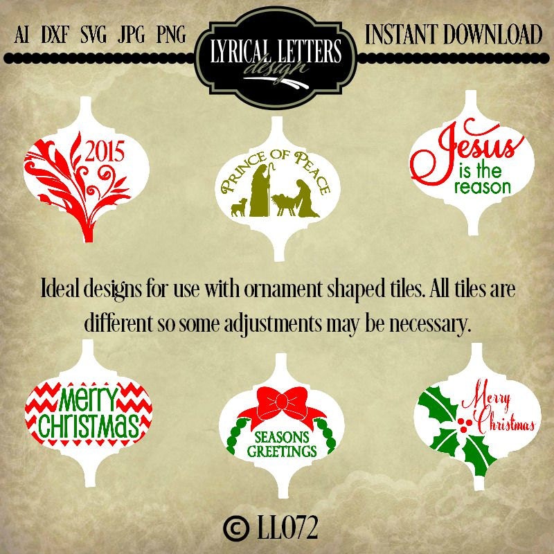 Download Christmas Tile Ornament Designs LL072 Collection Vector