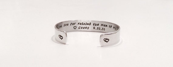 Mother of the Groom Gift - "Thank you for raising the man of my dreams" PERSONALIZED 1/2" hidden ...