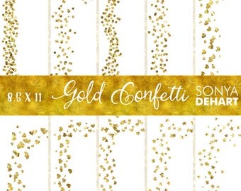 80% OFF Sale Confetti Digital, Digital Borders, Confetti Clipart, Border Clipart, Border Clip Art, Digital Confetti, Gold Clipart CA234