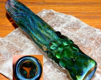 Heady Exquisite Ice Pinch Color Changing Layered Honeycomb Chillum Pipe - Handblown Glass