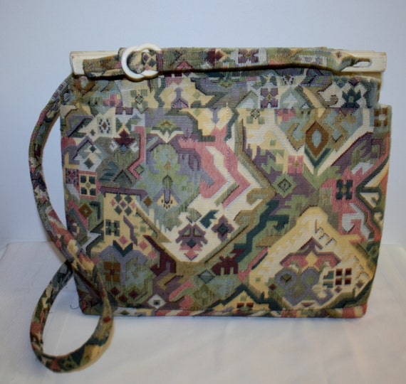 Boho Hippie Toby Weston Vintage Tapestry Handbag Woodland