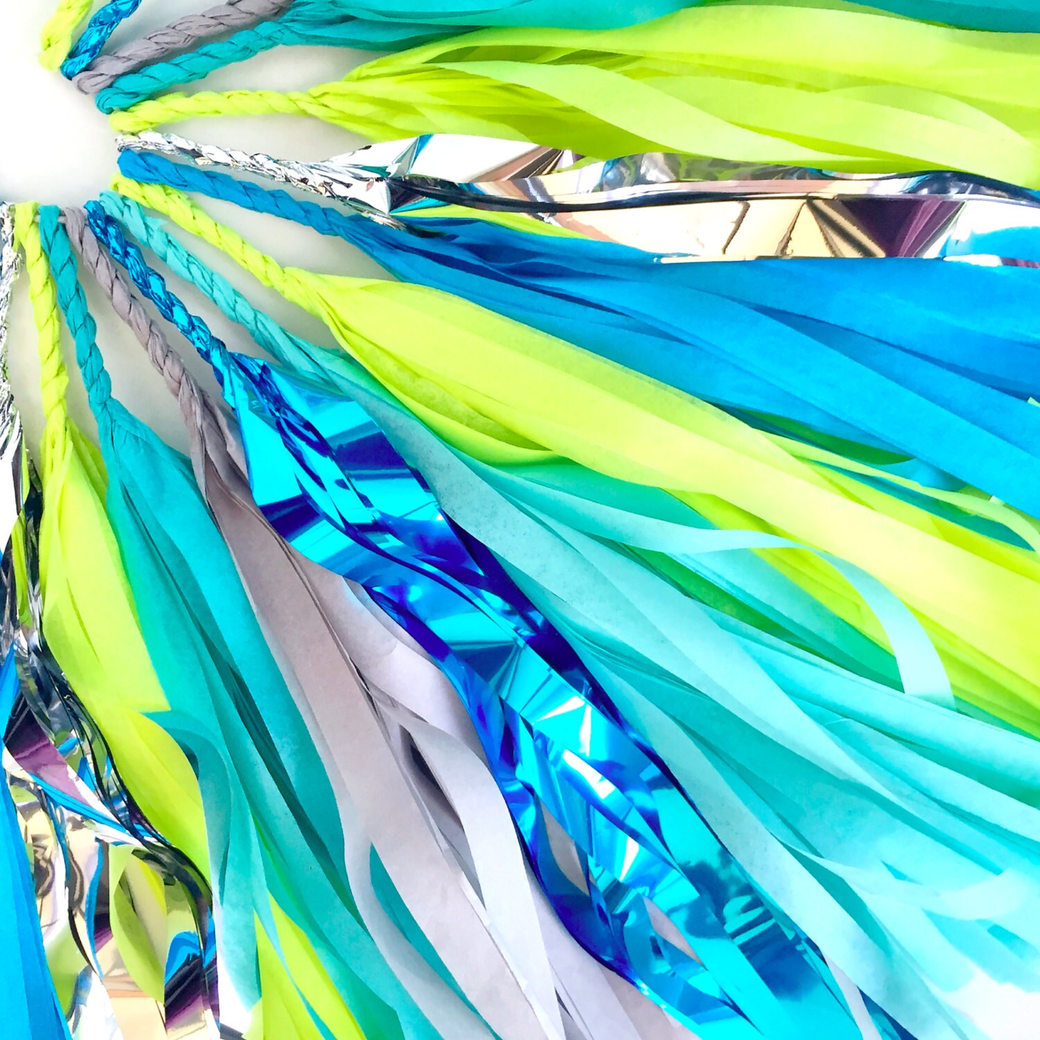Neon Ocean Tassel Garland Neon Tissue Paper Tassel Garland