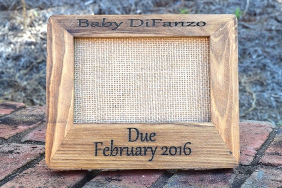 Ultrasound Picture Frame - Custom Engraved Picture Frame - Wooden Picture Frame - Sonogram Frame - New Baby Gift - Baby Shower Gift by CountryBarnBabe
