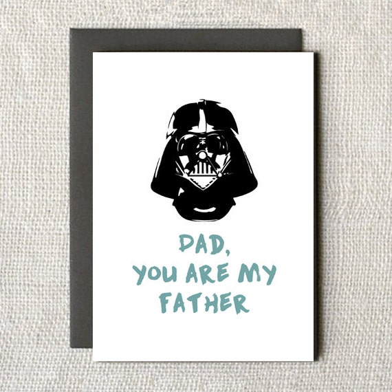 Fathers Day Greeting Card Dad Darth Vader Star Wars Dad