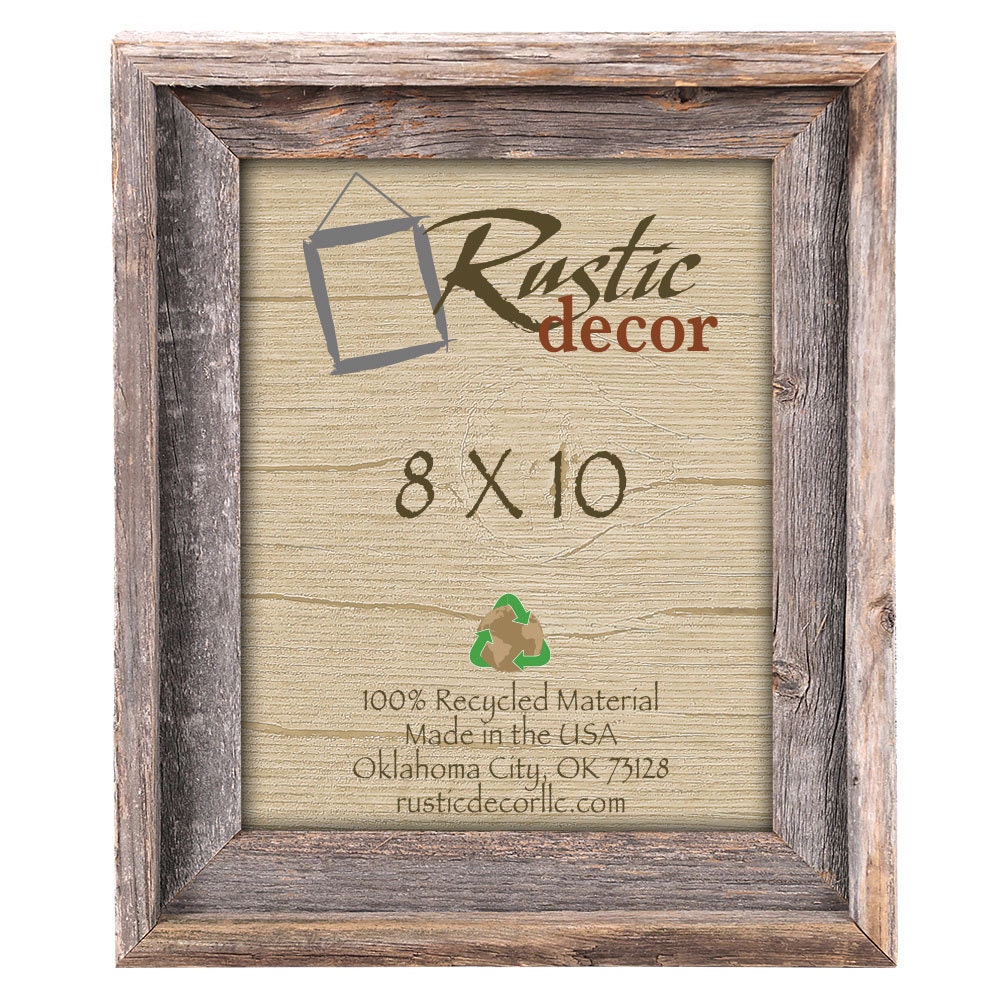 8x10 2 wide Rustic Barn Wood Signature Photo Frame