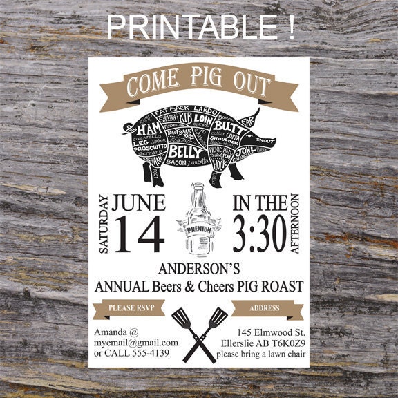 Pig Roast Invitations 7