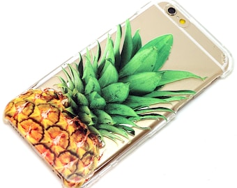 Pineapple Clear Henna Hipster Style Transparent Clear Phone Case iPhone 6, 7, SE, 6 Plus, 7 Plus, 6S, 5, 5C, 5S, Galaxy S6, S7, Note 7