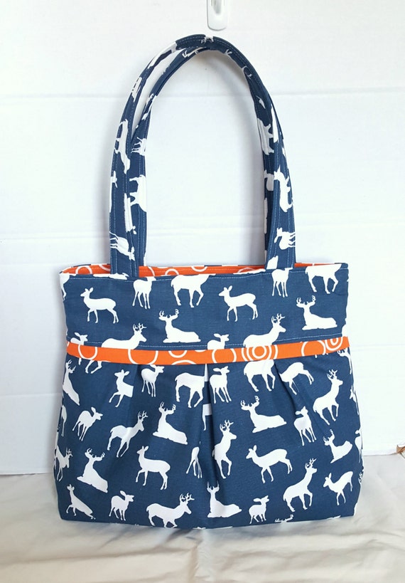 Navy Deer purse or diaper bag