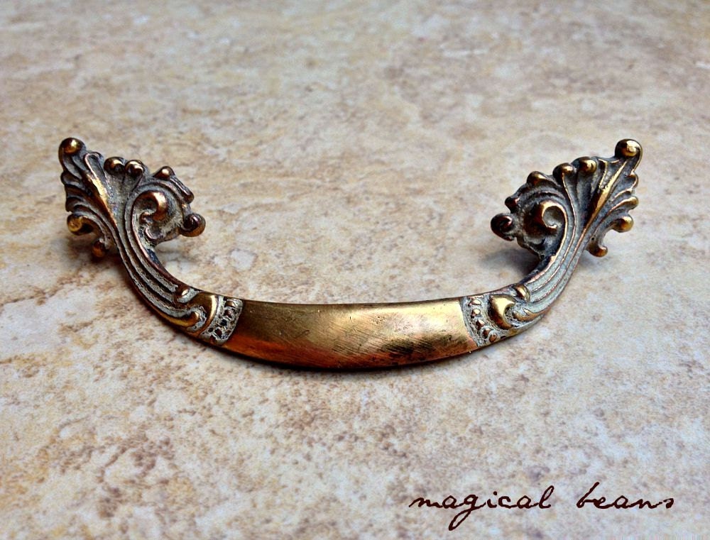 Art Nouveau Vintage Brass Drawer Pulls Art Nouveau Dresser