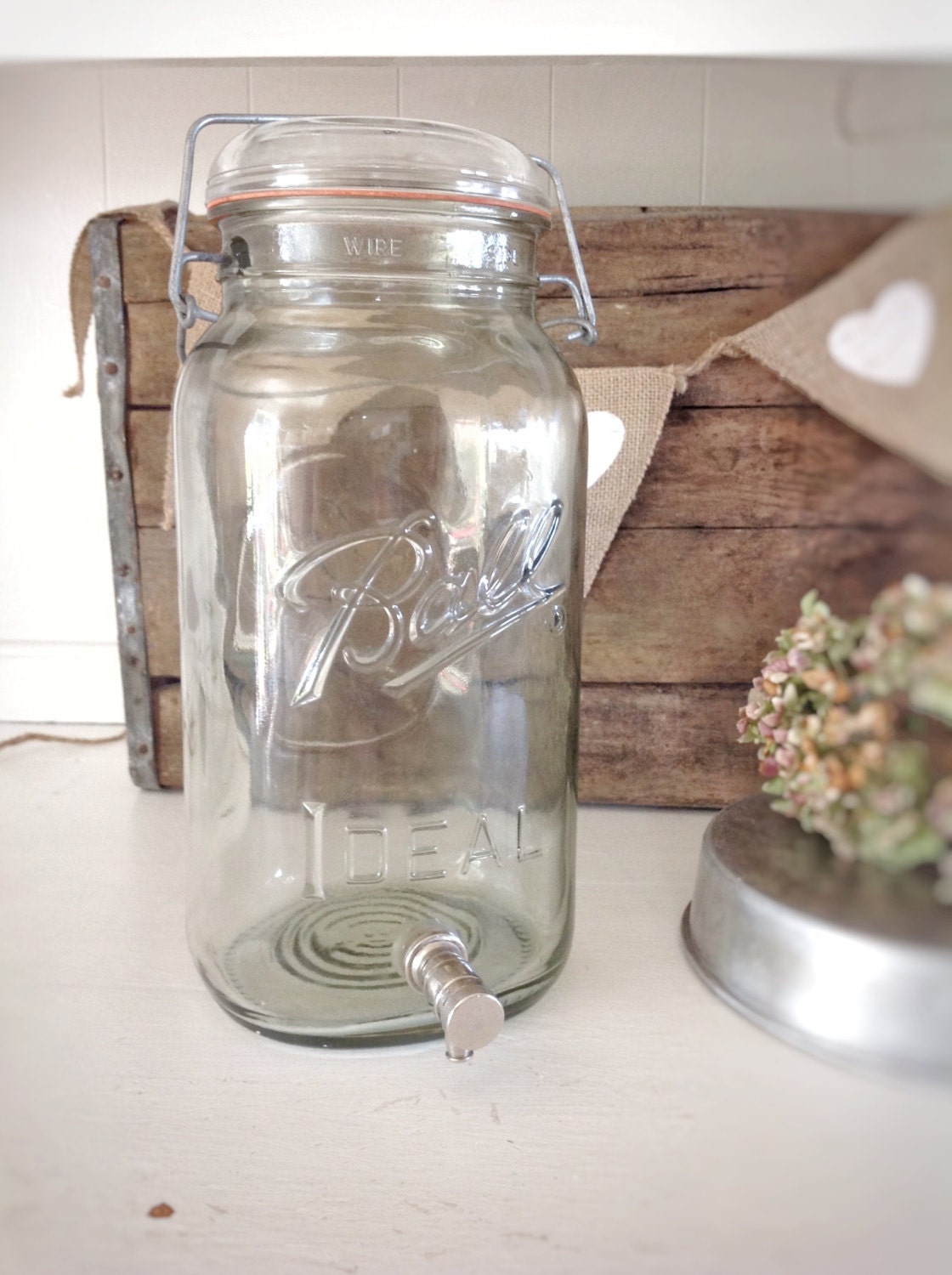 Vintage 1 Gallon Glass Ball Jar Drink DispenserVintage Ideal Ball Jar