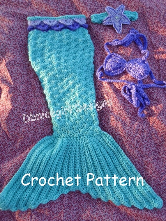 etsy top patterns crochet Mermaid Costume Crochet Piece Set Pattern by DbnicegirlDesigns 4