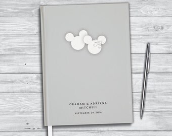 Disney Wedding Guest Book. Disney honeymoon journal. Personalized journal.