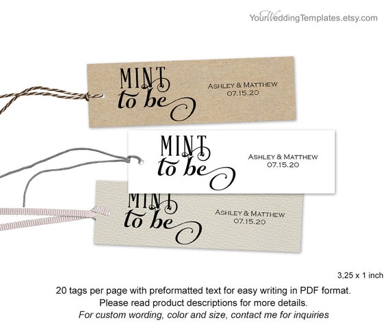 wedding in spanish words tags be be Wedding to to tags DIY wedding mint favor Mint