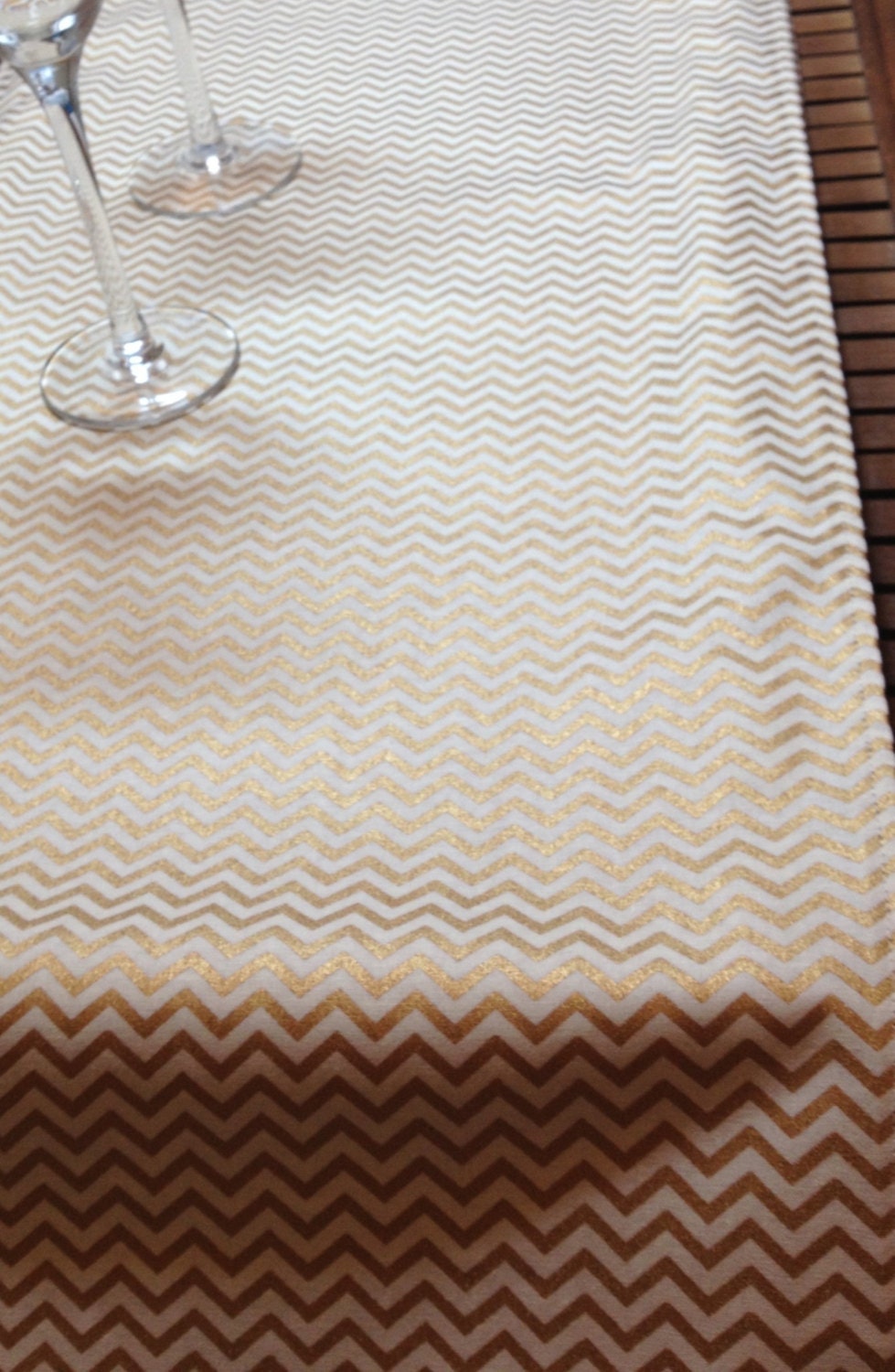 Gold table runners fabric gold Metallic gold and cream