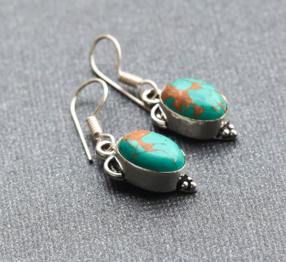 Items Similar To Copper Magnesite Dangle Earrings Boho Earrings