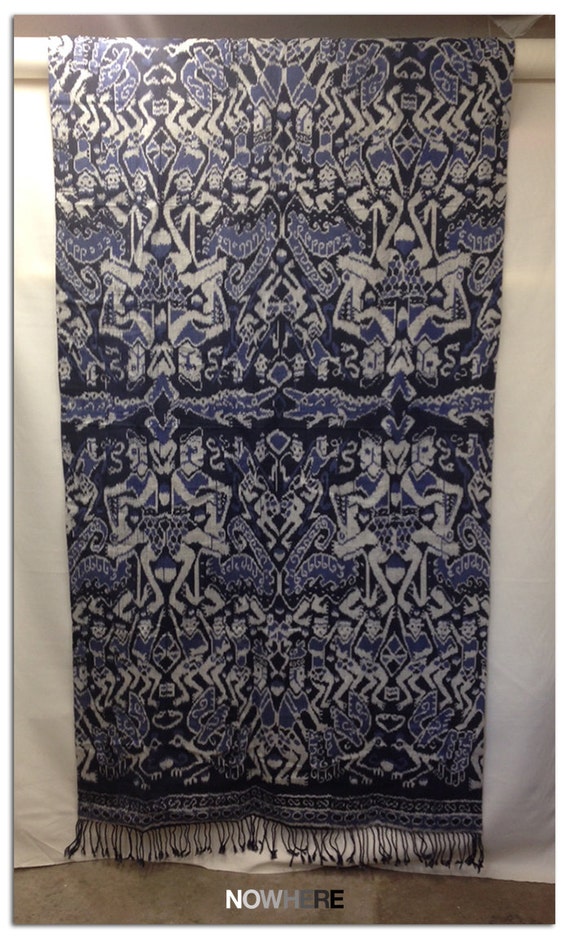 Indonesian Ikat Sumba Ikat Indigo Ikat Cloth Handwoven Ikat