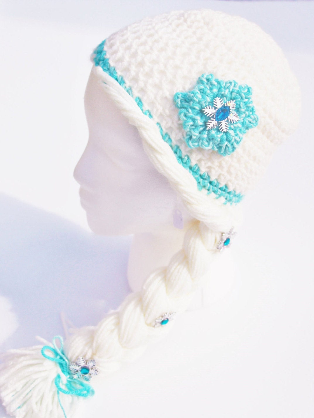 Elsa Wig Elsa Crochet Hat Elsa Winter Hat by CraftCreationsbyRose