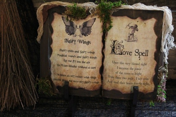 Halloween Spell Book Fairy Wings & Love Spell