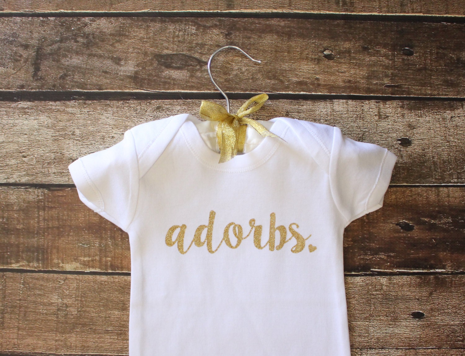 Adorbs Baby Onesie Gold Glitter Baby Onesie Infant Toddler