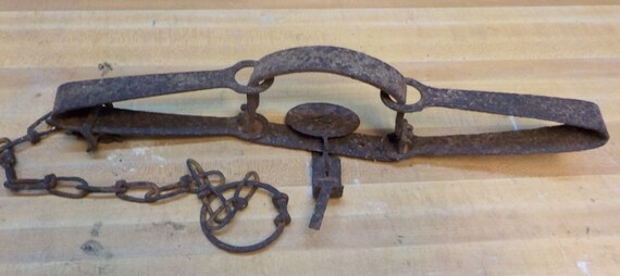 Antique Victor Steel Trap Double Longspring Great by FrontierFurs