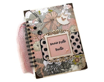 Vintage Style Baby Memory Book - Baby Girl Journal Book - Baby Journal Book - Personalized Diary - Baby Diary - Cute Spiral Notebook
