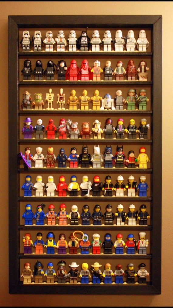 lego minifigure display case etsy